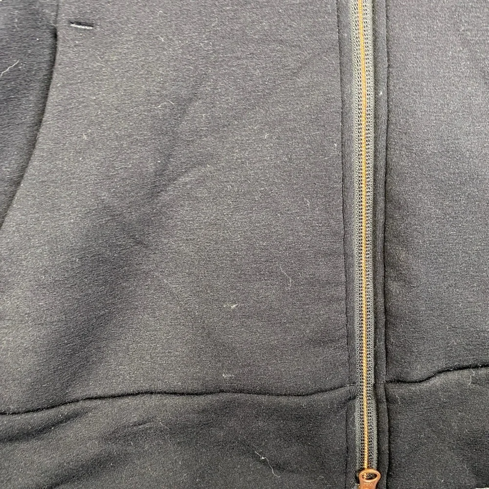 Lululemon Scuba Full Zip Hoodie Black Grey Colorblock Thumbholes Size 8